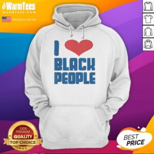Official I Love Black People Heart Shape Funny T-Shirt - Image 2