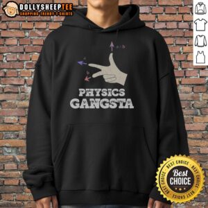 Stylish Top Physics Gangsta Hoodie featuring unique design, perfect for physics enthusiasts and streetwear lovers alike.