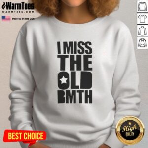 Cozy 'I Miss The Old Bmth' sweatshirt in pastel colors, perfect for fans of nostalgia and streetwear fashion.