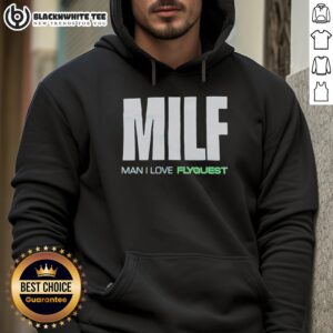 Nice Milf Man in a stylish Flyquest hoodie, showcasing vibrant colors and a trendy design for esports fans.