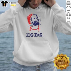Awesome Zig Zag Smoking Vintage Hoodie featuring a colorful zigzag pattern, perfect for retro fashion enthusiasts.