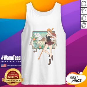 Awesome Nami One Piece Cat Burglar anime tank top featuring vibrant colors and stylish design for anime fans.