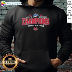Marist Red Foxes 2026 MAAC Men's Lacrosse Tournament Champions hoodie showcasing team pride and athletic spirit.