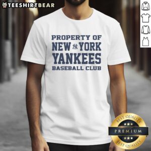 Premium Property New York Yankees Baseball Club logo T-shirt featuring iconic design and team colors, perfect for fans.