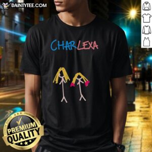 Alt Text: Awesome Charlexa Charlotte Flair and Alexa Bliss WWE T-Shirt featuring vibrant graphics of the wrestling superstars.