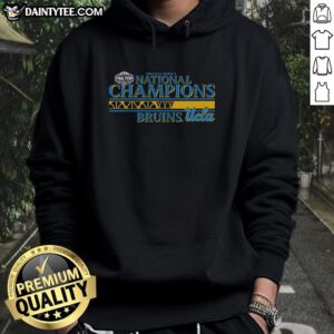 Official UCLA Bruins NCAA Women's Basketball 2026 National Champions hoodie in blue, featuring team logo and champion graphics.