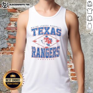 Awesome Texas Rangers Major League Baseball Cooperstown Diamond Tank Top showcasing team pride and sporty style.