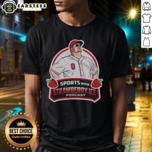 Official Baseball with Strawberry Ice T-Shirt featuring a vibrant design perfect for sports fans and summer outings.