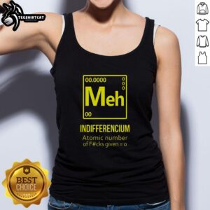 Stylish Nice Meh Indifferencium tank top featuring a unique graphic design, perfect for casual summer outfits.