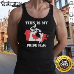 Official This Is My Pride Flag Canada Flag Retro Tank Top showcasing vibrant colors and a stylish design for pride events.