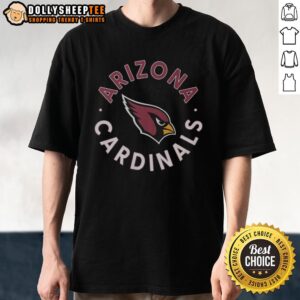 Official Arizona Cardinals Circle T-Shirt featuring team logo, perfect for fans supporting the Arizona Cardinals.