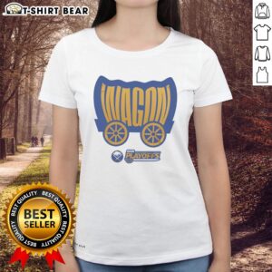 Premium Buffalo Sabres Wagon 2026 Playoffs Ladies Tee in vibrant colors, perfect for cheering on your team.