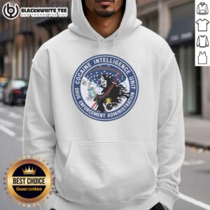 Top Cocaine Intelligence Unit Drug Enforcement Administration hoodie featuring bold graphics and a stylish design.