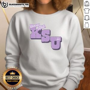 Top KSU EST 1863 Lavender Tee Sweatshirt featuring a stylish design, perfect for casual wear and school pride.