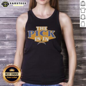 Good Los Angeles Chargers pick is in tank top showcasing team spirit at a game or event.