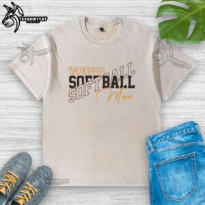 Alt Text: Original Versailles Softball Mom washed t-shirt in a casual style, perfect for proud softball moms.