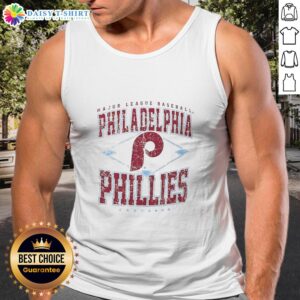 Awesome Philadelphia Phillies Major League Baseball Cooperstown Diamond Tank Top in red, perfect for baseball fans.