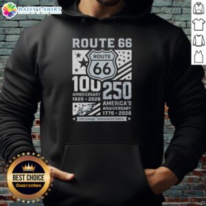 Original Philadelphia Eagles Route 66 Centennial 100th Anniversary hoodie celebrating 250th America Anniversary 1926-2026.