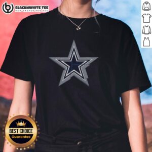Official Dallas Cowboys Rivet Logo Ladies Tee featuring a stylish design perfect for fans and casual wear.