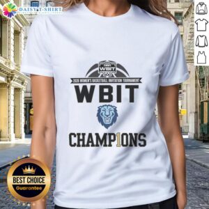 Alt Text: Columbia Lions Division I Women's Bit Champions ladies tee, featuring vibrant team colors and a stylish design.