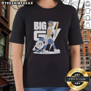 Awesome Big G Giancarlo Stanton cartoon on New York Yankees ladies tee, perfect for fans of MLB superstar apparel.