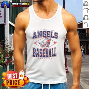 Official Los Angeles Angels Cooperstown Diamond Tank Top showcasing MLB team logo and stylish design for fans.