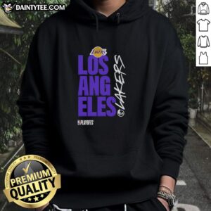 Official Los Angeles Lakers Playoff Logo Hoodie featuring vibrant team colors and iconic logo for basketball fans.
