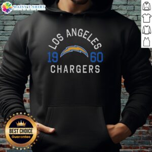 Stylish Los Angeles Chargers Heritage Print Hoodie featuring bold team colors and logo, perfect for fans and casual wear.