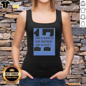 Pretty Shohei Ohtani 17 Dodgers tank top showcasing kindness, greatness, and respect in stylish design.