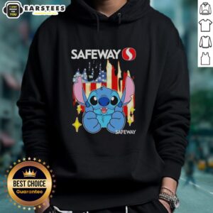 Alt Text: Cute Stitch-like Safeway USA flag hoodie displayed on a mannequin, showcasing its vibrant colors and unique design.