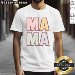 Nice Mama Pattern Fills T-Shirt featuring a stylish floral design, perfect for moms who love trendy and comfortable fashion.