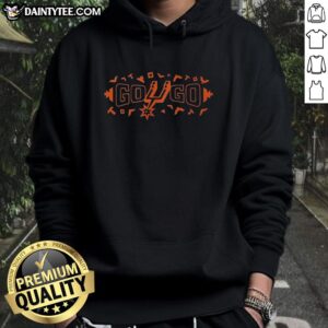 Orange hoodie featuring 'Top Go Spurs Go' design, perfect for San Antonio Spurs fans to show team spirit.