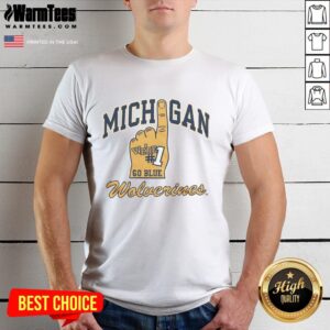 Alt Text: Nice Michigan Wolverines Number One T-Shirt featuring bold graphics and vibrant colors for fans and supporters.