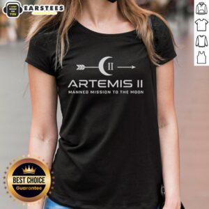 Nice NASA Artemis II Manned Mission to the Moon ladies tee showcasing a stylish design for space exploration enthusiasts.