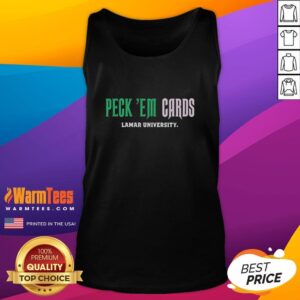 Good Lamar University Peck 'Em Cards Slogan T-Shirt - Image 4