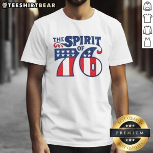 Alt Text: Good The Spirit Of '76 T-Shirt featuring vintage graphic design celebrating American patriotism and retro style.
