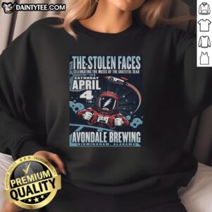 Premium The Stolen Faces 4/4/2026 Birmingham AL poster sweatshirt featuring vibrant graphic design.