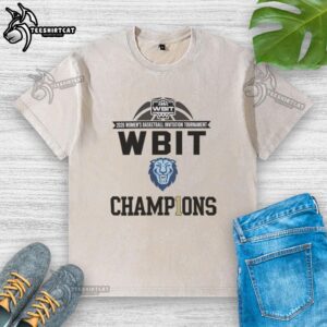 Premium Columbia Lions Division I Women's Bit Champions washed t-shirt in navy blue, perfect for fans and casual wear.