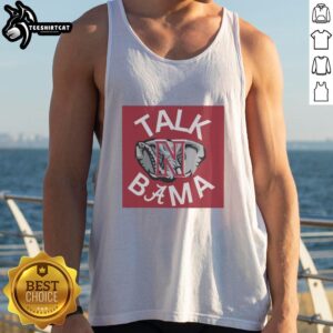 Stylish Nice Talk N Bama Alabama Crimson Tide tank top perfect for game day and showing team spirit.