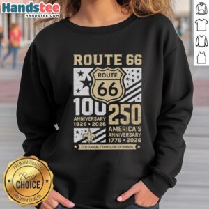 Premium New Orleans Saints Route 66 Centennial Sweatshirt for 100th Anniversary 1926-2026 and 250th America Anniversary.