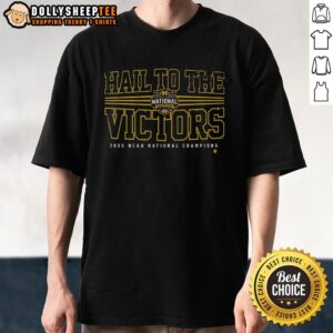Nice Michigan Wolverines MBB 2026 National Champions Hail to the Victors T-Shirt featuring bold team graphics.