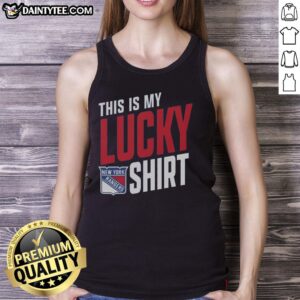 Awesome New York Rangers tank top featuring a lucky design, perfect for fans showing team spirit at games or events.