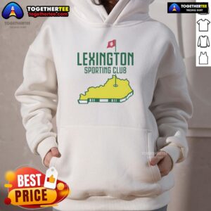 Alt Text: Awesome Lexington Sporting Club Golf Hoodie in stylish design, perfect for golf enthusiasts and casual wear.