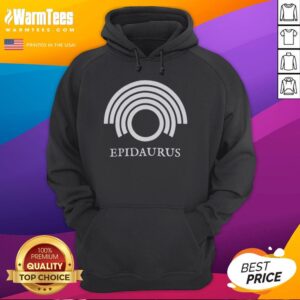 Liam O'Brien wearing an Epidaurus hoodie, showcasing a stylish and comfortable look in a casual setting.