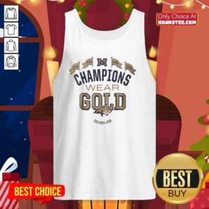 2026 Nice Montana State Bobcats Champions Wear Gold tank top showcasing team pride and vibrant gold color.