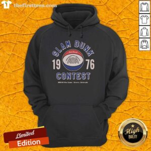 Awesome ABA 1976 Slam Dunk Contest hoodie featuring vintage graphics and a stylish design for basketball fans.