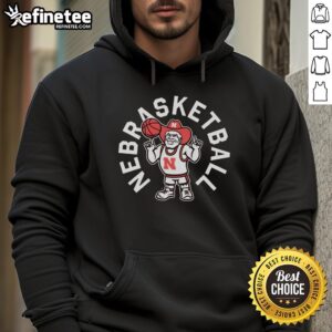 Herbie Husker hoodie featuring Nebraska basketball design, perfect for fans supporting their team in style.