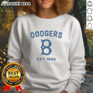 Alt Text: Cozy Los Angeles Dodgers Cooperstown Duster sweatshirt in navy blue, perfect for baseball fans.