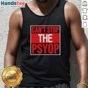 Retro tank top featuring 'Nice Can't Stop The Psyop' graphic, perfect for casual wear and street style enthusiasts.