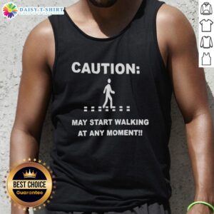 Alt Text: Top Caution May Start Walking At Any Moment Tank Top in vibrant colors, perfect for casual summer outfits.